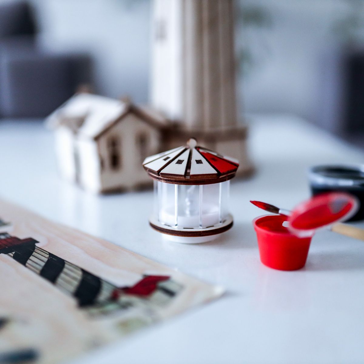 St. Augustine Lighthouse (Florida, USA), prefabricated wooden model