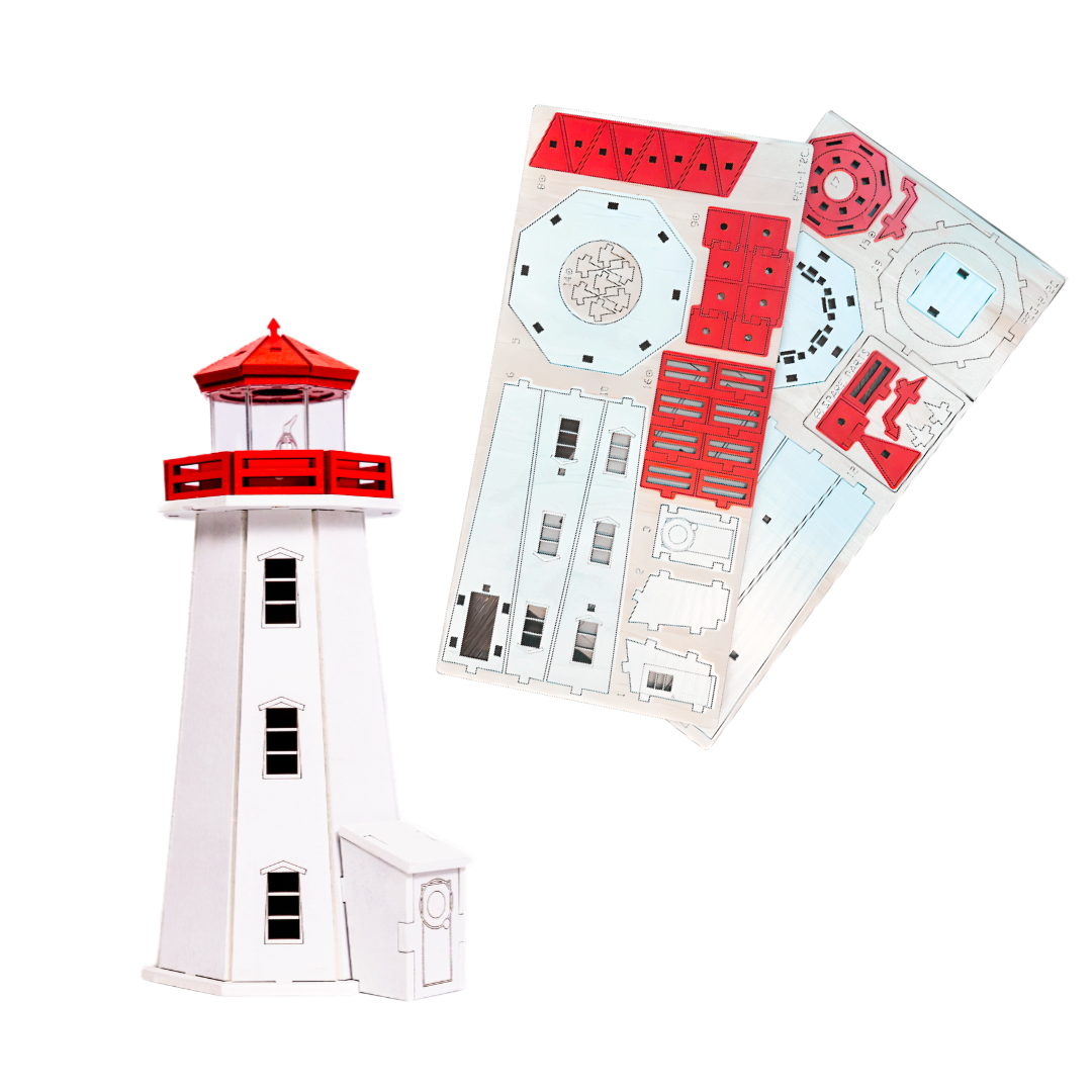 Peggy's Cove Lighthouse (Canada), prefabricated wooden model