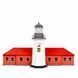 Lighthouse on Zmiiniy Island with an extension (Ukraine), prefabricated wooden model
