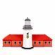 Lighthouse on Zmiiniy Island with an extension (Ukraine), prefabricated wooden model