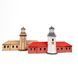 Lighthouse on Zmiiniy Island with an extension (Ukraine), prefabricated wooden model